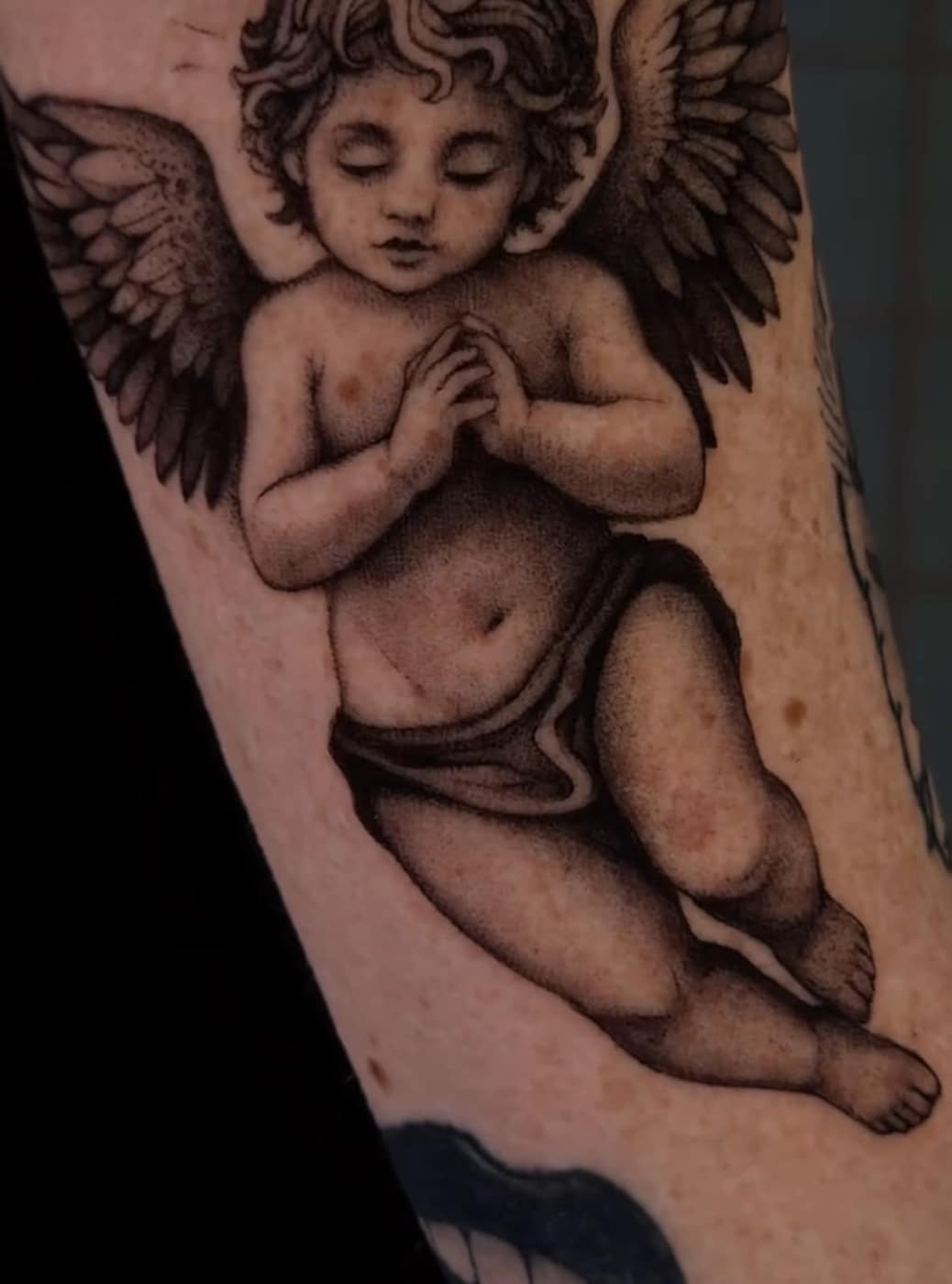 Black and grey realism tattoo by Calvin